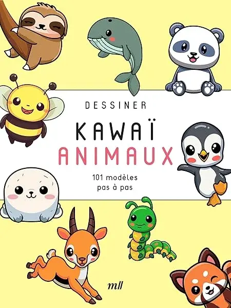 Couverture : Dessiner kawaï: Animaux: 101 modèles pas à pas