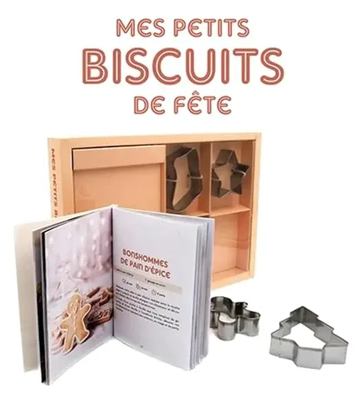 Couverture : Mes petits biscuits de fête (coffret): 6 emporte-pièces et plus de 20 recettes pour se régaler !