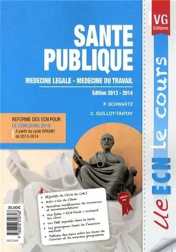 Couverture : Santé publique: Médecine légale ; médecine du travail