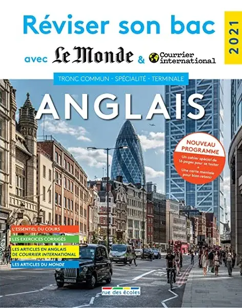 Couverture : Réviser son bac avec Le Monde 2021 : Anglais, Tronc commun, Spécialité, Terminale, Nouveau programme