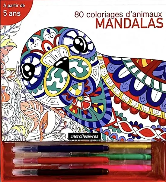 Couverture : MANDALAS: 80 coloriages d’animaux