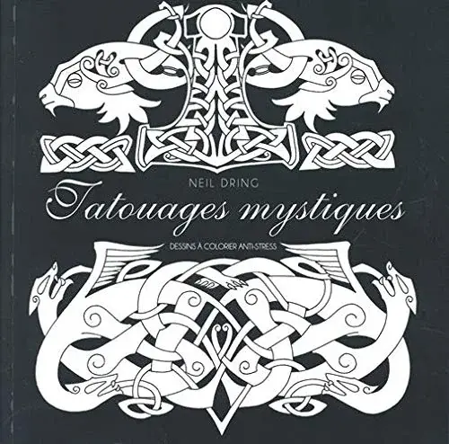 Couverture : Tatouages mystiques: Dessins à colorier anti-stress