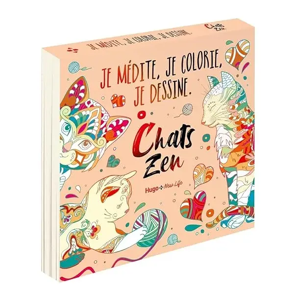 Couverture : Chats Zen: Je médite, je colorie, je dessine