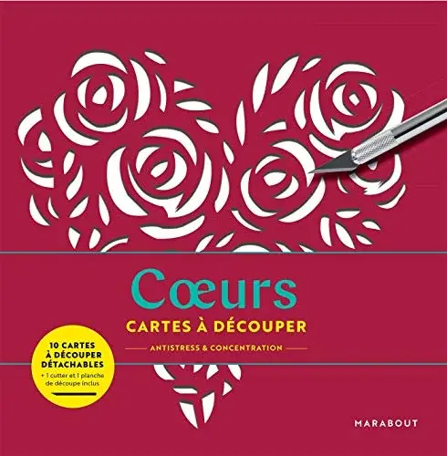Couverture : Cartes à découper: Coeurs