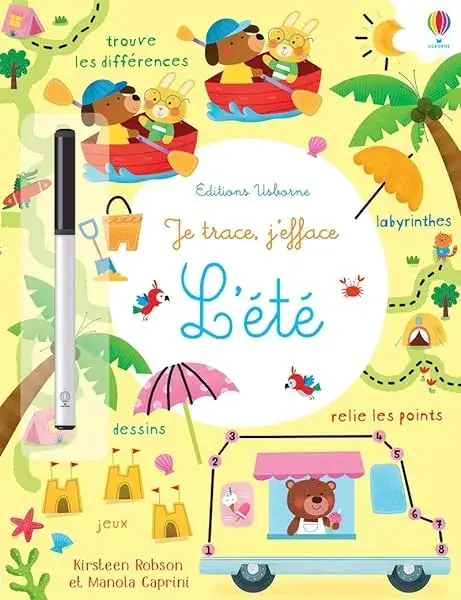 Couverture : L'été: Je trace, j'efface