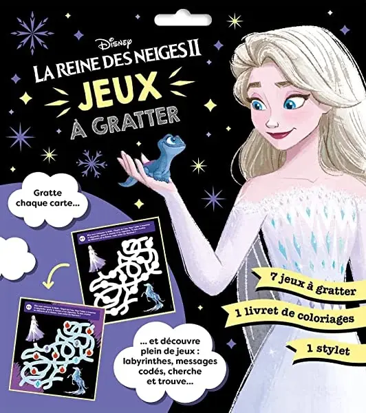 Couverture : LA REINE DES NEIGES: Les Ateliers Disney: Jeux à gratter: Disney