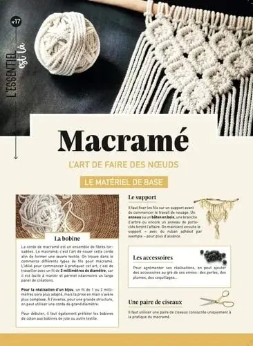 Couverture : Macramé: L'art de faire des nœuds