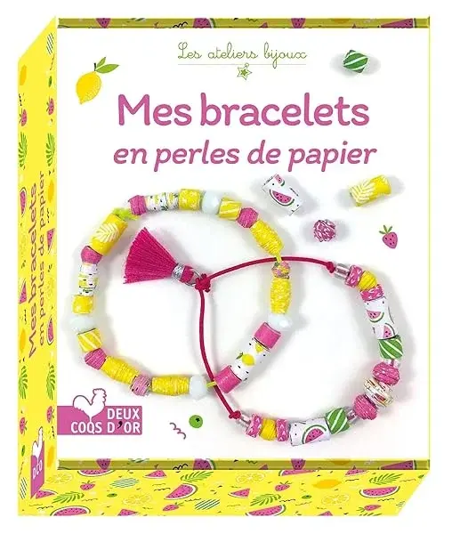 Couverture : Mes bracelets en perles de papier: mini coffret avec accessoires