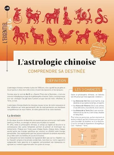 Couverture : L'astrologie chinoise: Comprendre sa destinée