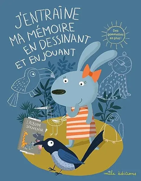 Couverture : J'entraîne ma mémoire en dessinant et en jouant: des gommettes en plus !