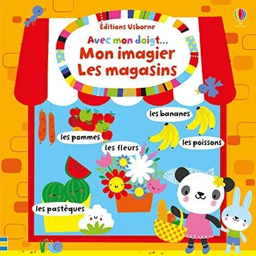 Couverture : Avec mon doigt… Mon imagier Les magasins