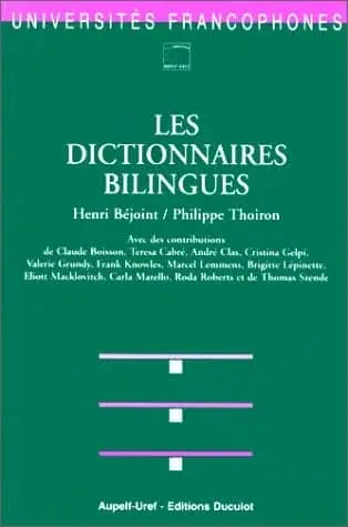Couverture : Les dictionnaires bilingues