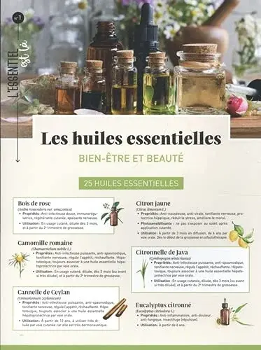 Couverture : Les huiles essentielles: Bien-être et beauté