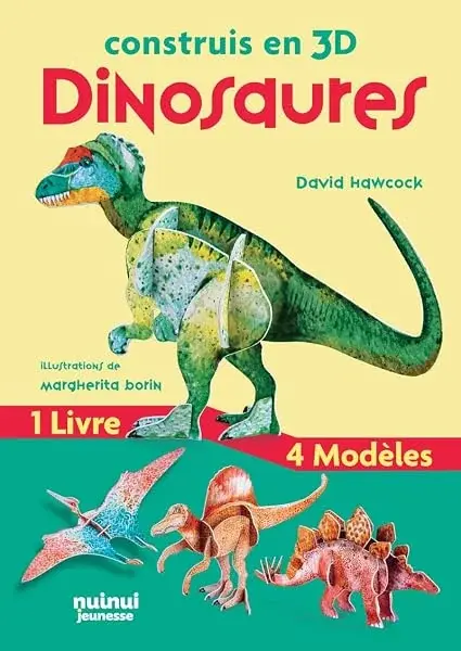Couverture : Construis en 3D Dinosaures