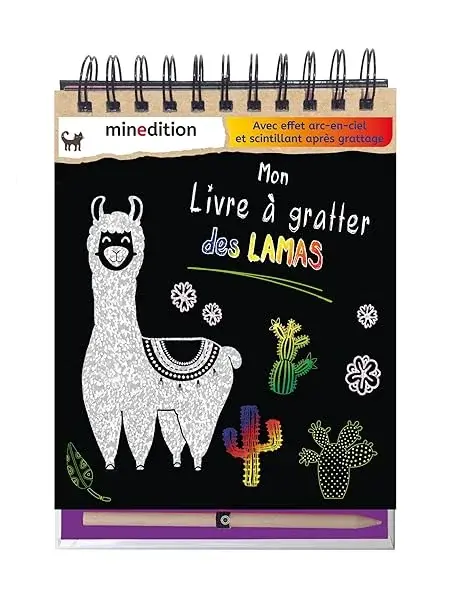 Couverture : Mon livre à gratter des lamas