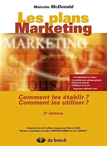 Couverture : Les plans marketing: How to prepare them, how to use them
