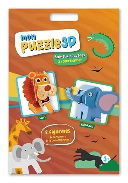 Couverture : Animaux Sauvages: Puzzle 3D: Volume 01