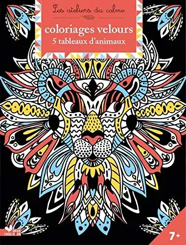 Couverture : Coloriages velours animaux