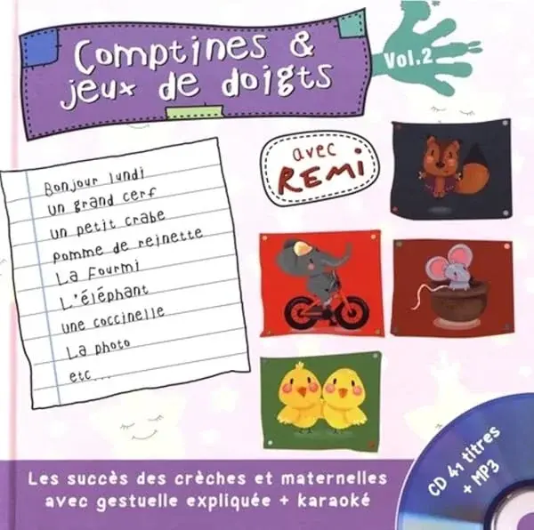 Couverture : Comptines et Jeux de Doigts Volume2