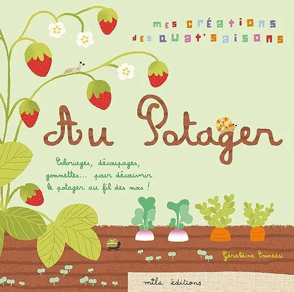 Couverture : Au potager: coloriages, découpages, gommettes … l=236