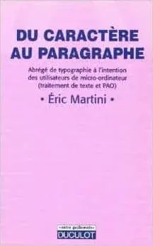 Couverture : Du caractère au paragraphe