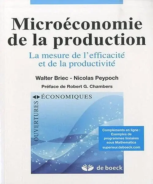 Couverture : Microéconomie de la production: La mesure de l'efficacité et de la productivité