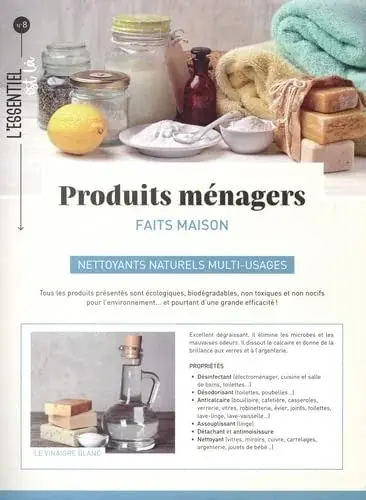 Couverture : Produits ménagers faits maison
