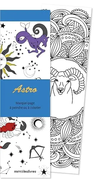Couverture : Marque-pages: Astrologie: 50 marque-pages à peindre ou à colorier