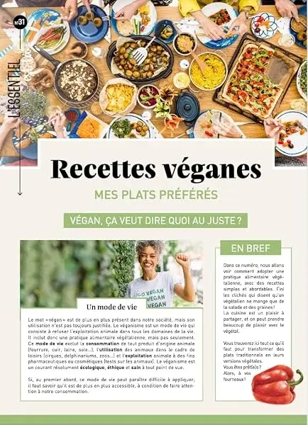 Couverture : Recettes véganes, les plats incontournables: Végan, ça veut dire quoi au juste ?