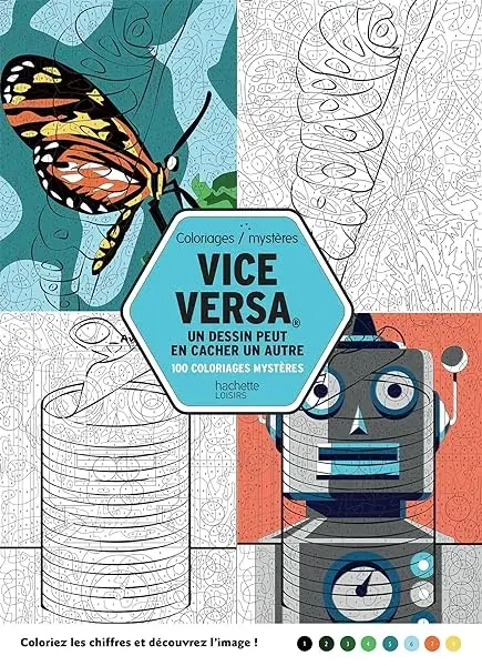 Couverture : Coloriages mystères VICE VERSA