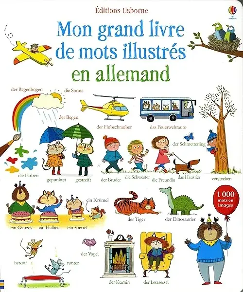 Couverture : Mon grand livre de mots illustrés en allemand
