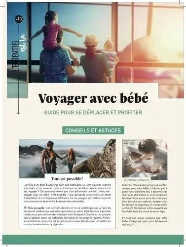 Couverture : Voyager avec bébé : guide pour se déplacer et profiter