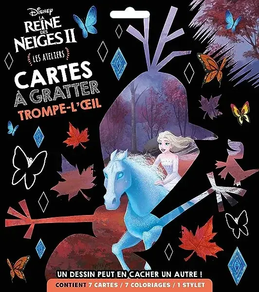 Couverture : LA REINE DES NEIGES 2: Les Ateliers Disney: Cartes à gratter Trompe l'oeil