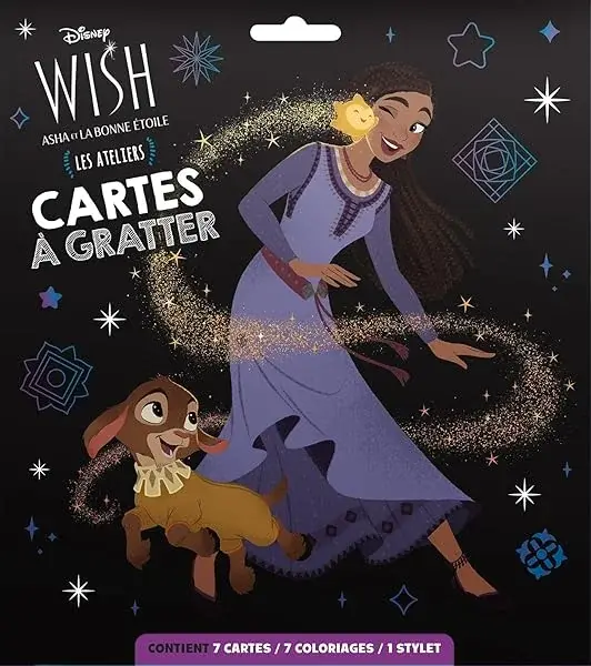 Couverture : WISH, ASHA ET LA BONNE ÉTOILE: Pochette Cartes à gratter: Disney