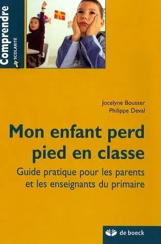 Couverture : Mon enfant perd pied en classe: Guide pratique pour les parents et les enseignants du primaire