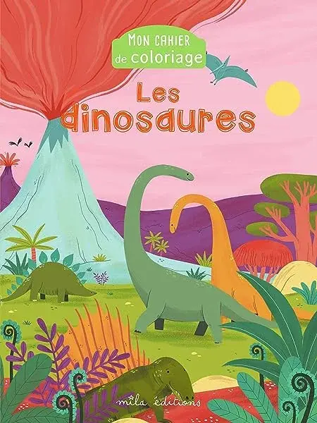 Couverture : Mon cahier de coloriage : les dinosaures