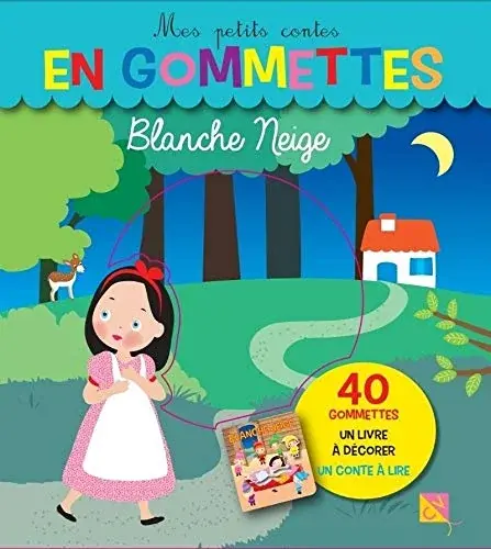 Couverture : Blanche neige: Mes petits contes en gommettes: 40 gommettes