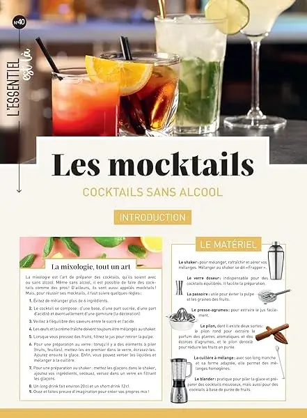 Couverture : Les mocktails: Les cocktails sans alcool