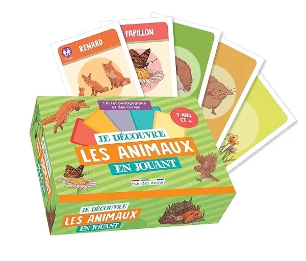 Couverture : Je découvre les animaux en jouant: 1 livret pédagogique et des cartes