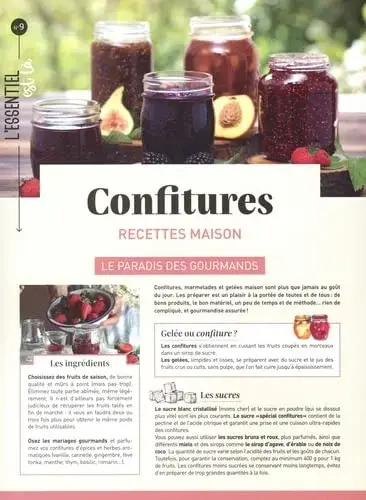 Couverture : Confitures : recettes maison