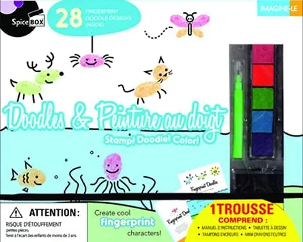 Couverture : Doodles et peinture au doigt: Tamponne ! griffonne ! Colorie !