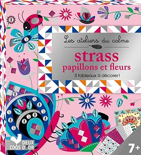 Couverture : strass papillons et fleurs: mini-boîte avec accessoires