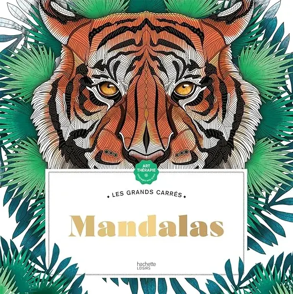 Couverture : Grands carrés d'Art-thérapie Mandalas