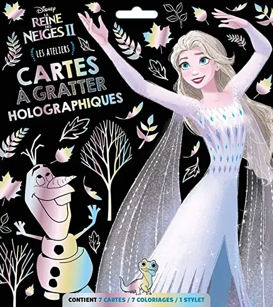 Couverture : LA REINE DES NEIGES 2: Les Ateliers Disney: Cartes à gratter holographiques: Disney
