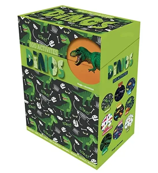 Couverture : Boîte 100 activités dinos