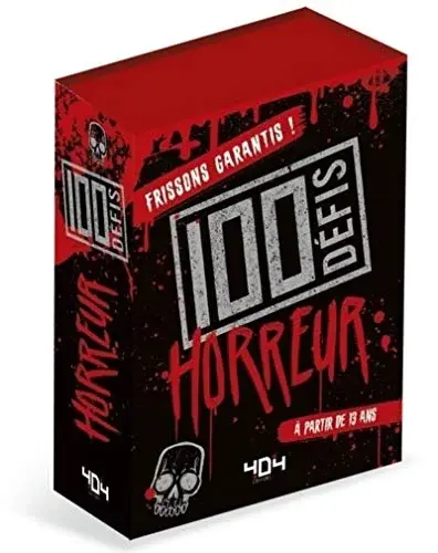 Couverture : 100 Défis Horreur: Jeu de société/jeu de cartes: Dès 13 ans
