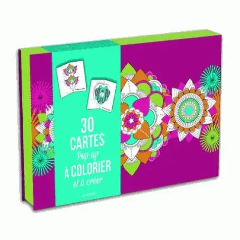 Couverture : 30 cartes pop-up à colorier et à créer