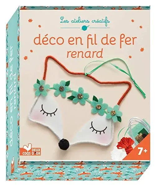 Couverture : Déco en fil de fer renard: mini coffret avec accessoires