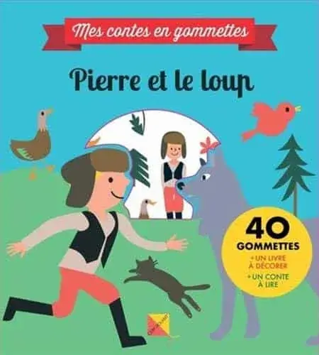 Couverture : CERF VOLANT Pierre et Le Loup: Mes Petits Contes en gommettes