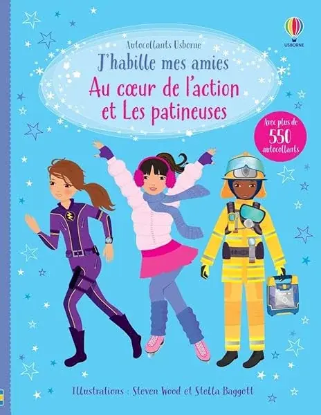 Couverture : Au coeur de l'action et Les patineuses: J'habille mes amies: Volumes combinés